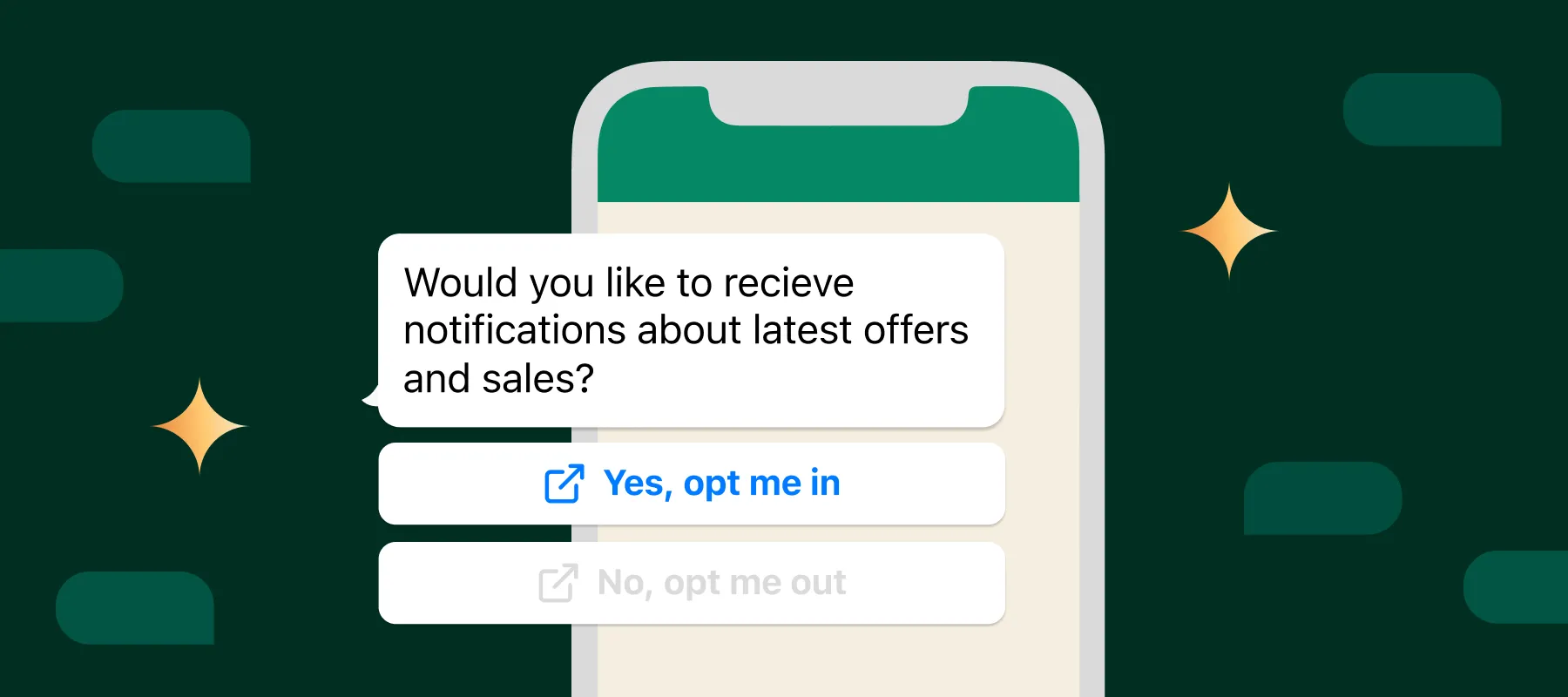 Opt-in, opt-out and LEAVE button on WhatsApp